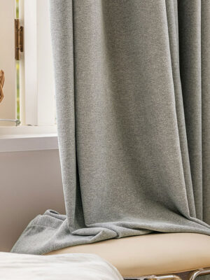 Vizon kahve keten fon perde modelleri