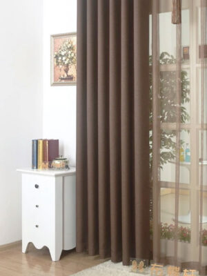 kahverengi karartma perde modelleri