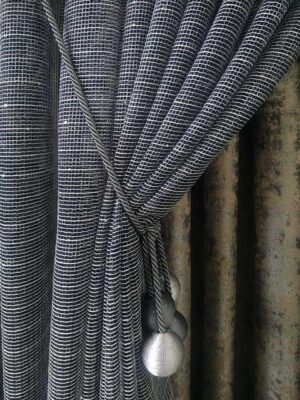 2023 Gri pullu file tül