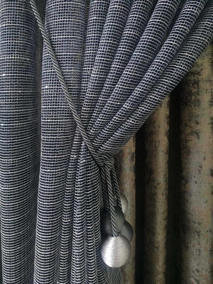 2023 Gri pullu file tül