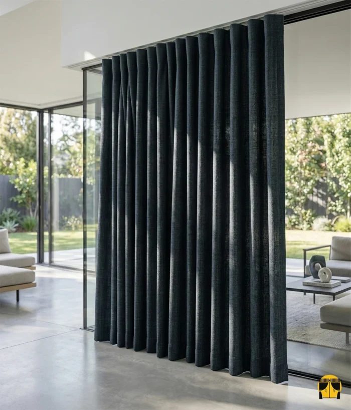 denim fon perde modelleri