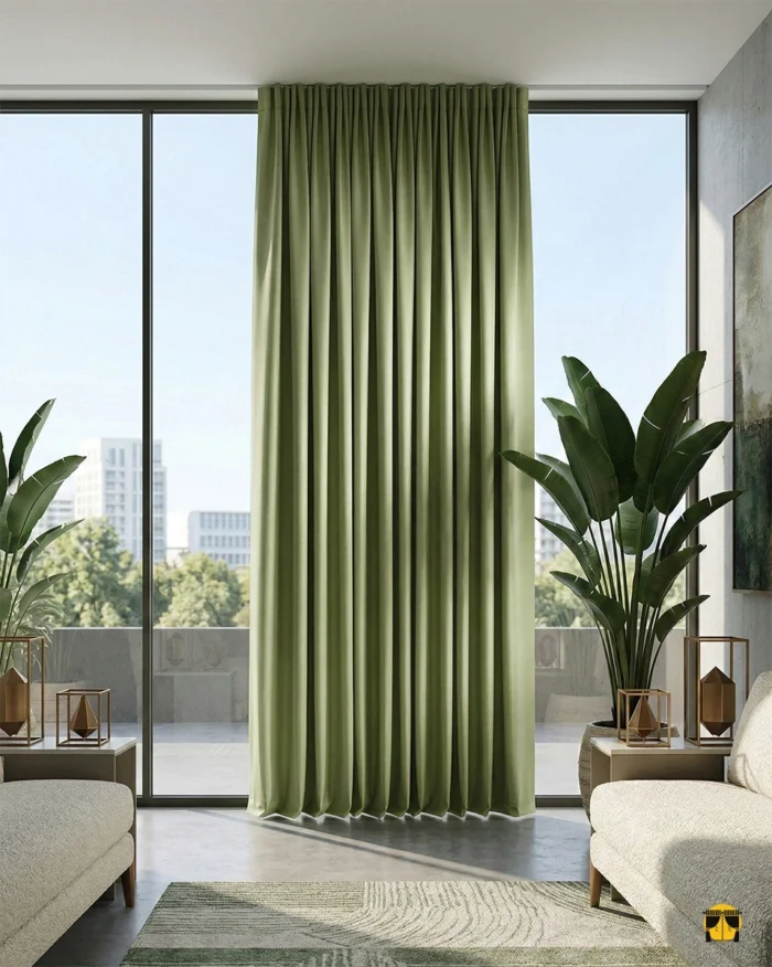 Açık Yeşil Karartma Perde Blackout