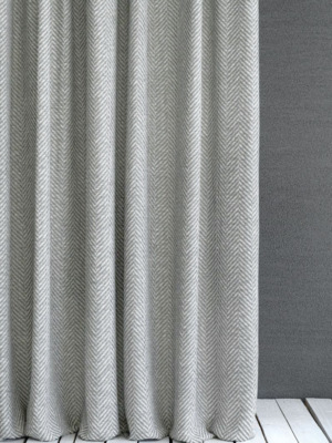 Balık Sırtı GriHasır Keten fon perde