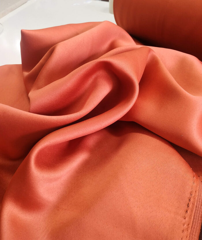 Kiremit rengi turuncu blackout fon perde modelleri