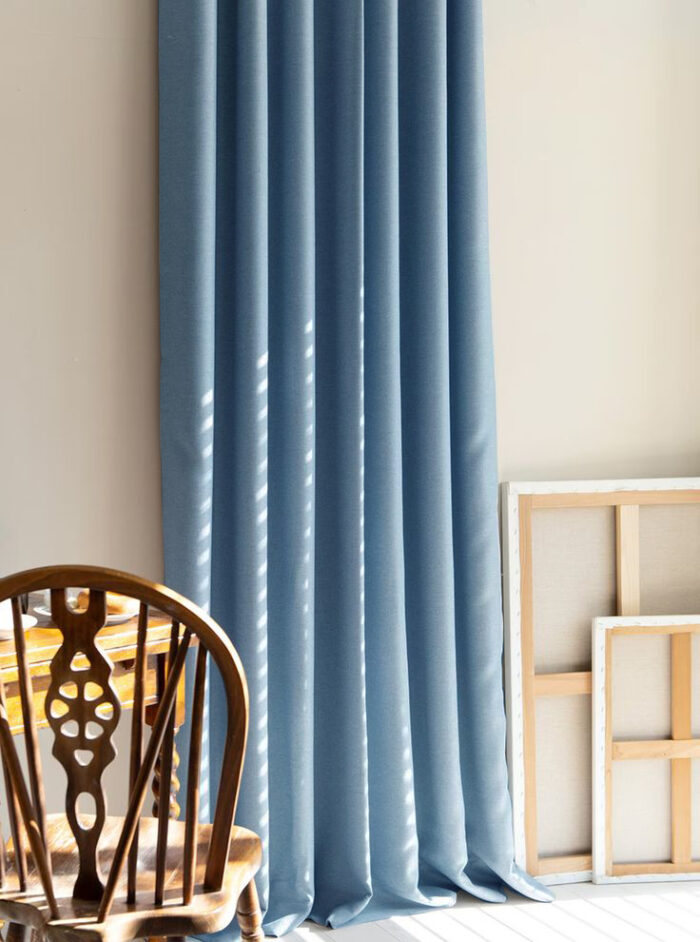 Mavi renkli fon perde modelleri