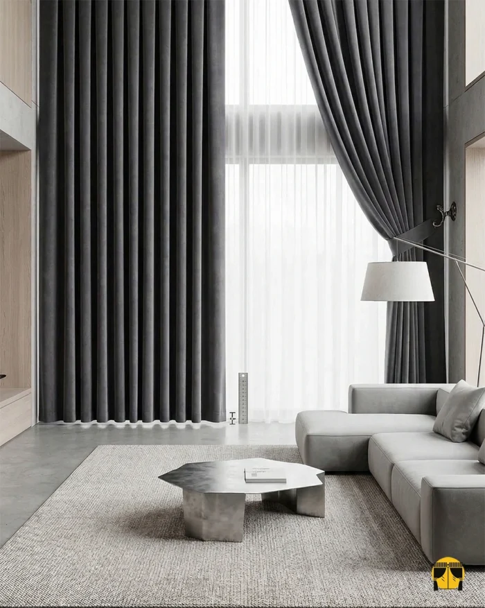 Ağırbaşlı dökümü sayesinde formunu bozmayan, dışarıdan gelen ışığı tamamen bloke eden ve ütü gerektirmeyen kaliteli Soft siyah perde