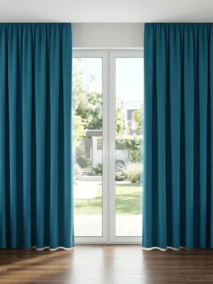 Mavi renkli fon perde modeli