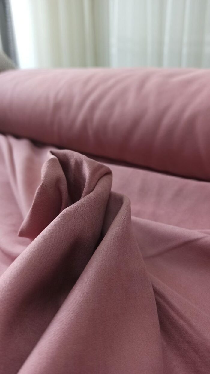 Gül kurusu fon perde modelleri