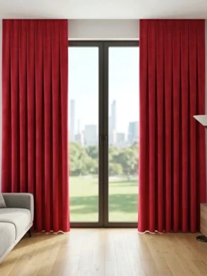 Kırmızı perde modelleri