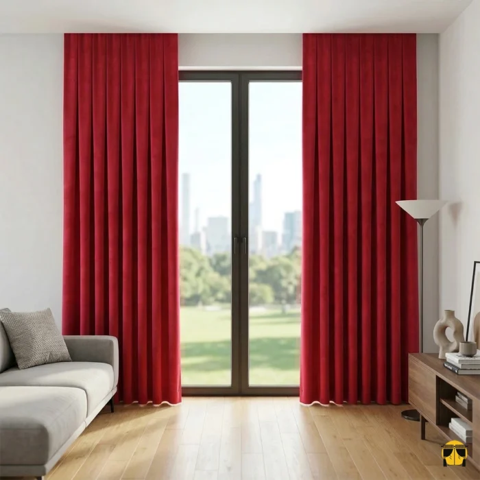 Kırmızı perde modelleri