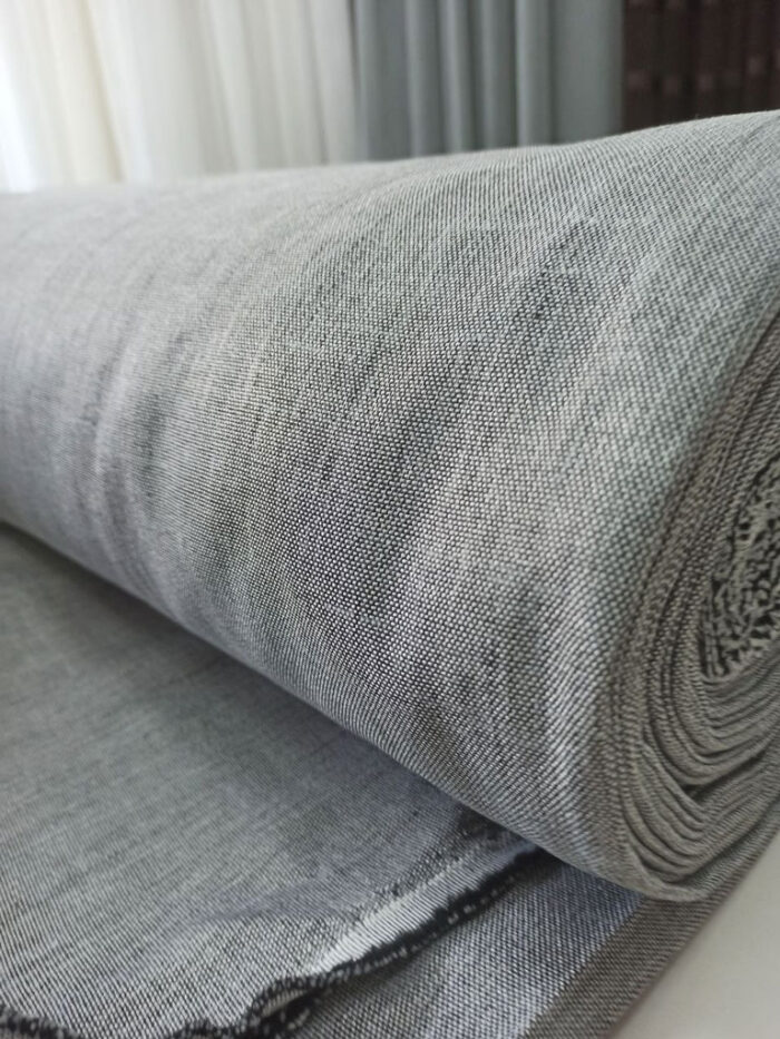 Gri hasır keten blackout