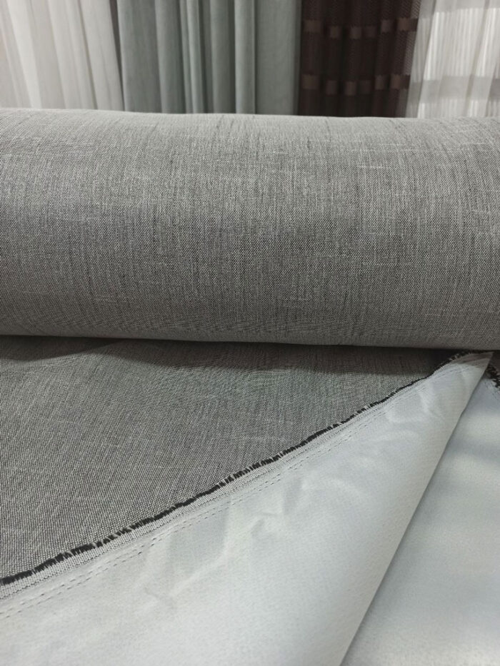 Gri hasır keten blackout