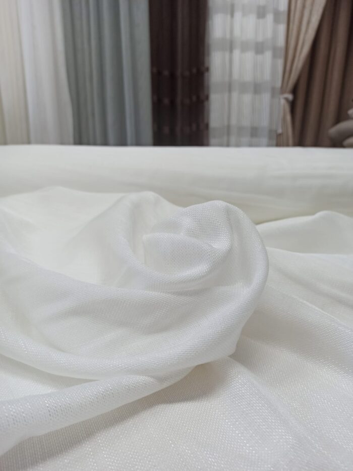 Krem keten tül perde modelelleri