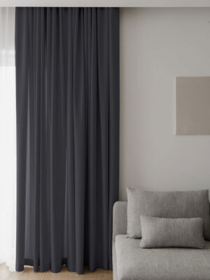 Kadife Gri Karartma perde modelelri fiyatları