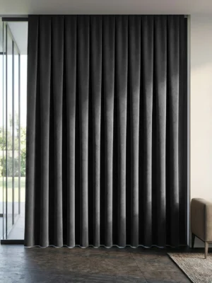 Kadife Gri Karartma Perde Blackout