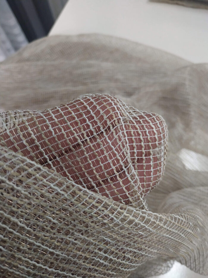 sütlü kahve file tül perde modelleri