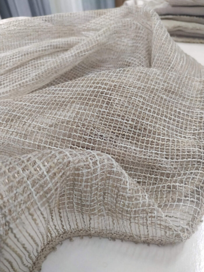 sütlü kahve file tül perde modelleri