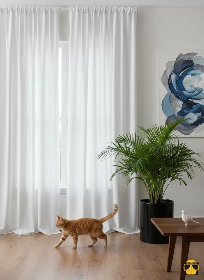 Krem salon fon perdeler