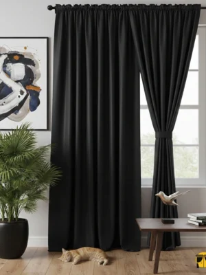 Blackout karartma fon perde siyah renkli