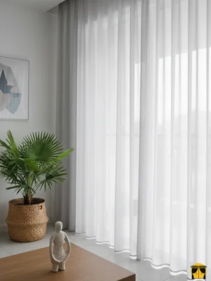 açık giri Krep düz tül perde Açık gri krep tül perde