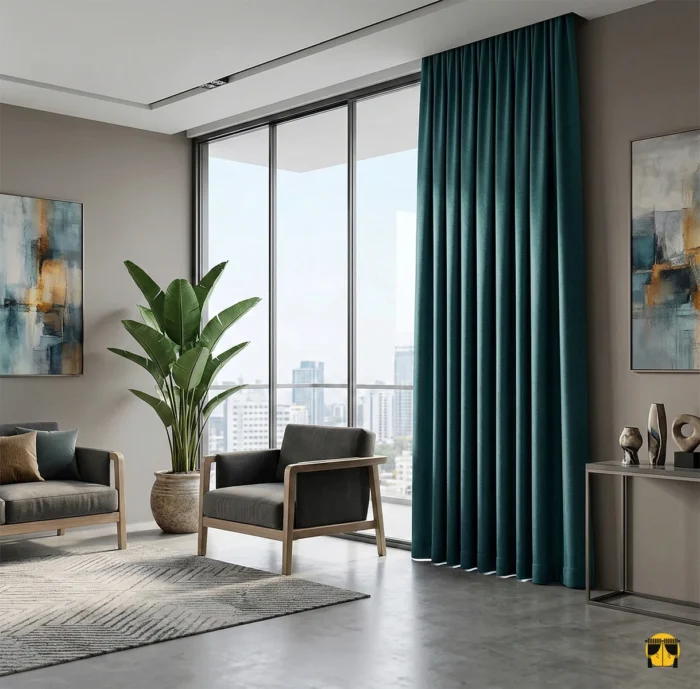 Capella Petrol Mavi Karartma Perde Blackout