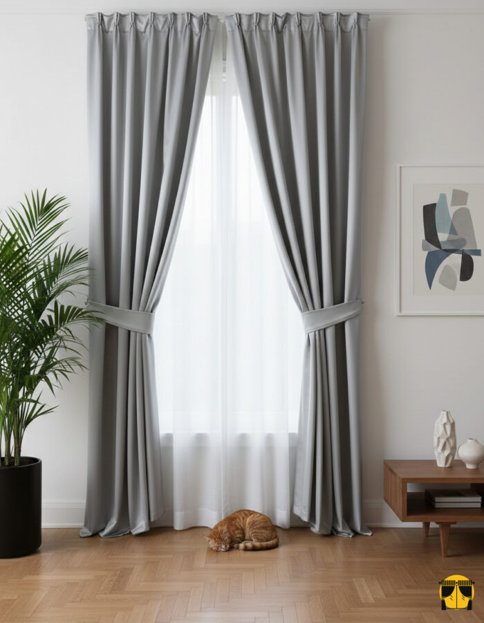 karartma fon perde gri ewnkli