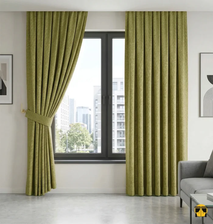 Mutfak için fıstık yeşili fon perde