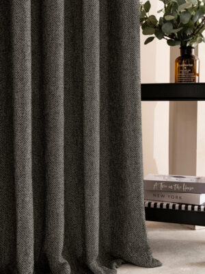 gri keten fon perde modelleri