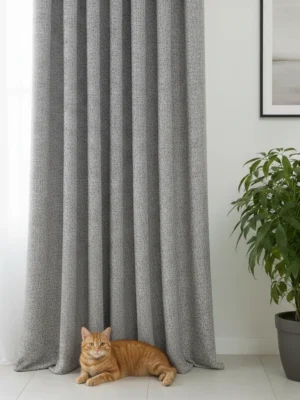 nature-keten-gri-fon-perde- Nature Gri Keten Fon Perde