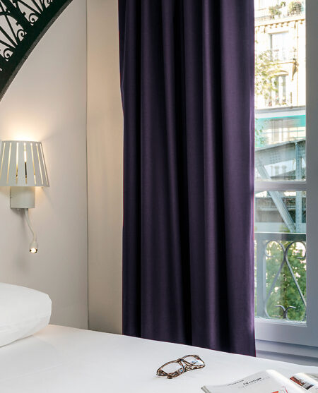 mor renkli karartma perde modelleri