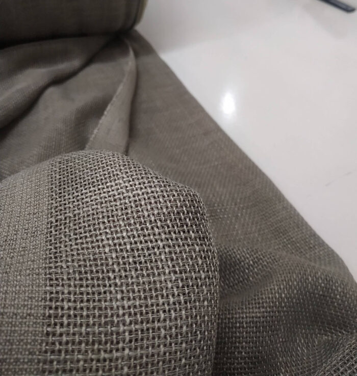 Minto Açık Kahve Keten Tül Fon Perde