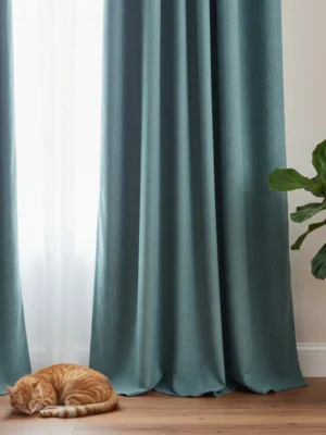 Mint yeşili keten fon perde modelleri Mint Yeşili Keten Fon Perde - Dökümlü