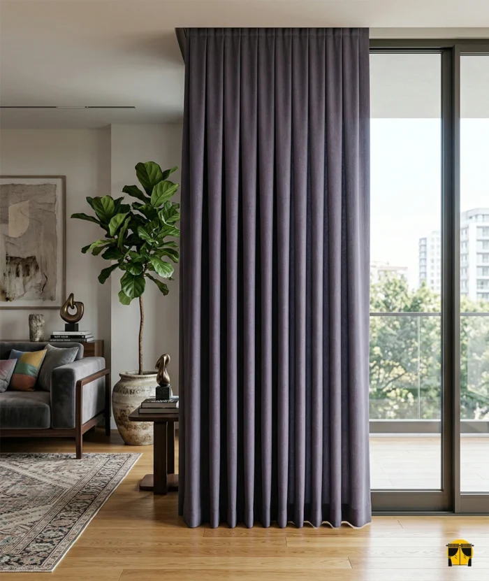 Karartma blackout fon perde mor renkli