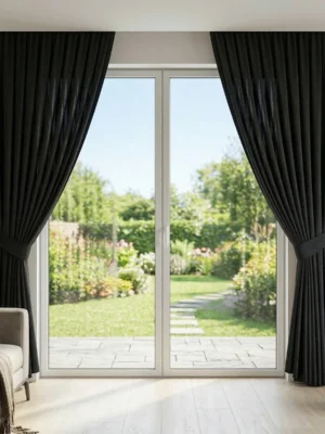 Salon için dökümlü keten fonluk