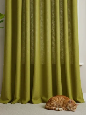 hardal yeşil fon perde Evinizin salonuna renk katacak yeşil fon perde