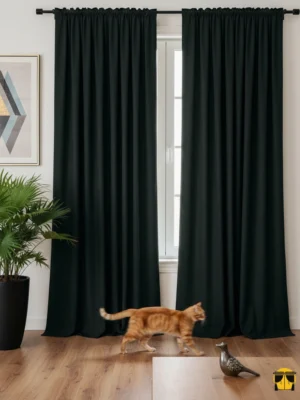 siyah füme fon perde Siyah keten fon perde fiyatları