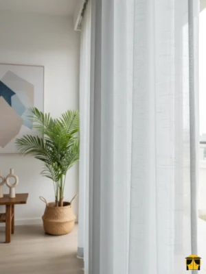 keten tül perde açık gri renkli