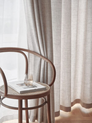 Açık giri keten perde