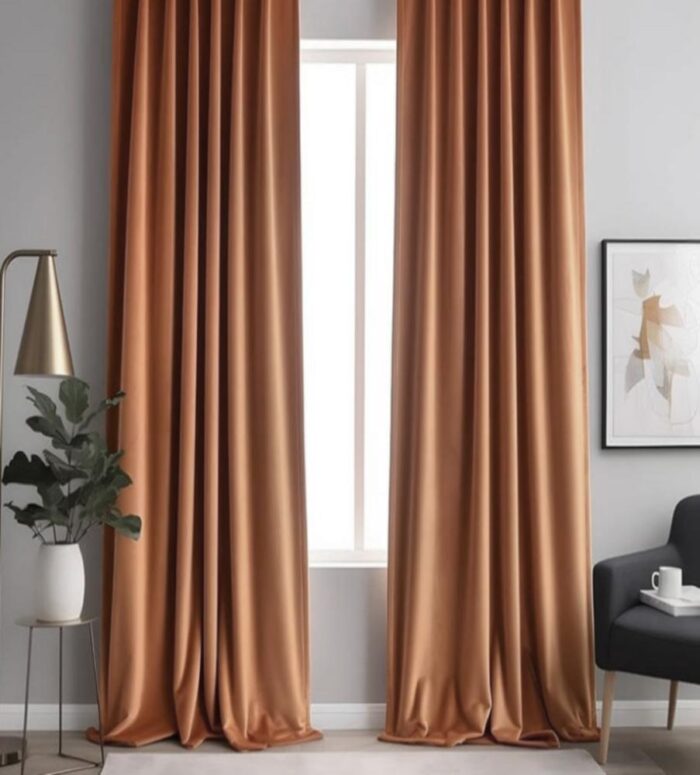 Kahve keten fon perde fiyatları