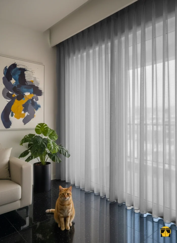 Gri renkli tül perde fiyatları ve modelleri