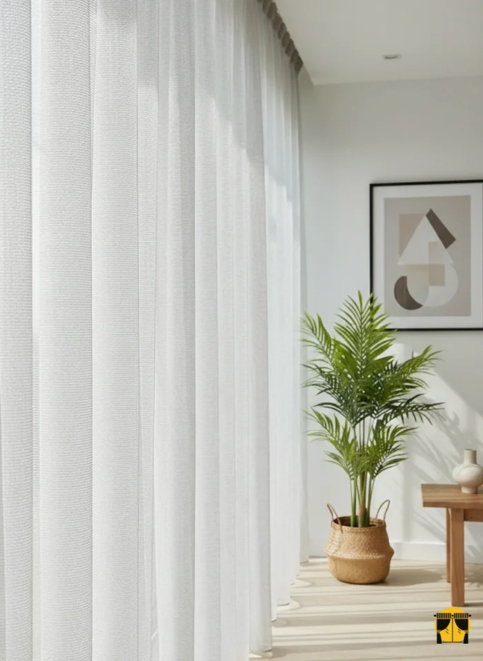 Salon tül perdeleri bej rengi