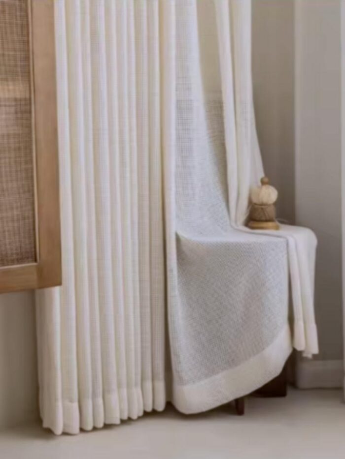 Koyu krem keten perde fiyatları