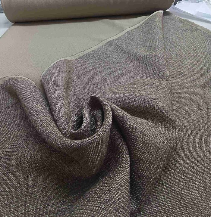 kahverengi keten perde