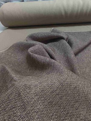 kahverengi keten perde