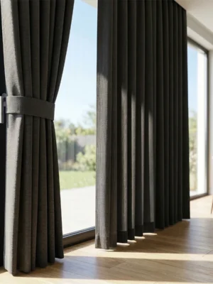 Koyu gri keten fon perde fiyatları