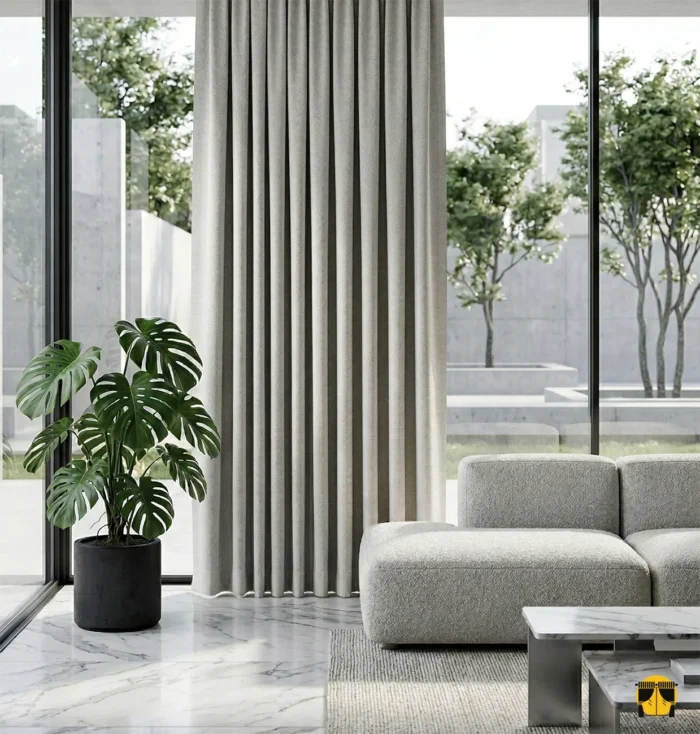 Gri renkli blackout karartma. Işık geçirmez perde modelleri