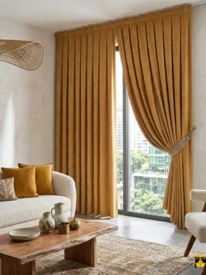 Lacivert ve Petrol Mavisi ile "Entelektüel Derinlik": Tamamlayıcı renkler olan mavi ve safran, evinizde "Art Deco" esintili, cesur ve karizmatik bir atmosfer yaratır.