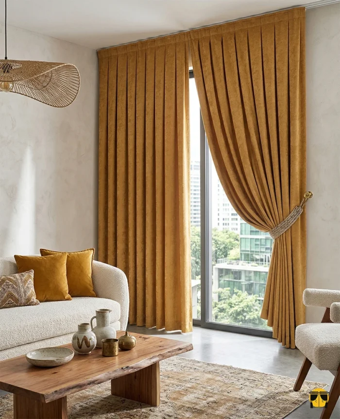 Lacivert ve Petrol Mavisi ile "Entelektüel Derinlik": Tamamlayıcı renkler olan mavi ve safran, evinizde "Art Deco" esintili, cesur ve karizmatik bir atmosfer yaratır.