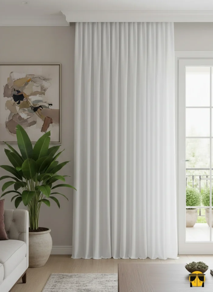 Beyaz salon perdeleri ve fiyatları
