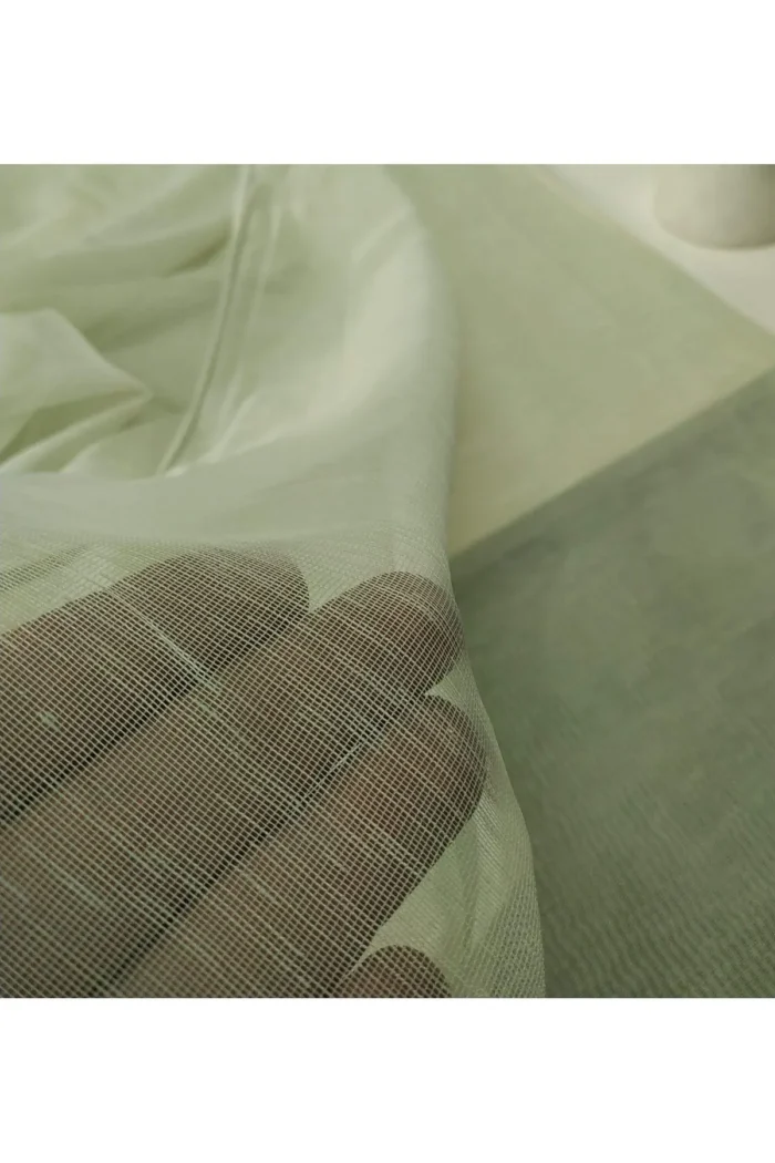 yeşil tül perde modelleri Çocukodası perde fikirleri